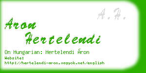 aron hertelendi business card